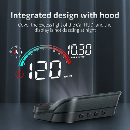 M22 Car Head-Up Display – GPS Speedometer with KM/H & MPH, Compass