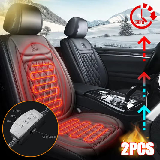 1/2Pcs Winter Heated Car Seat Cover – 12V Heating Warmer Cushion, Universal Auto Seat Protector Pad Set